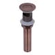 preview thumbnail 6 of 14, Pop-up Bathroom Sink Drain With Overflow Antique Copper