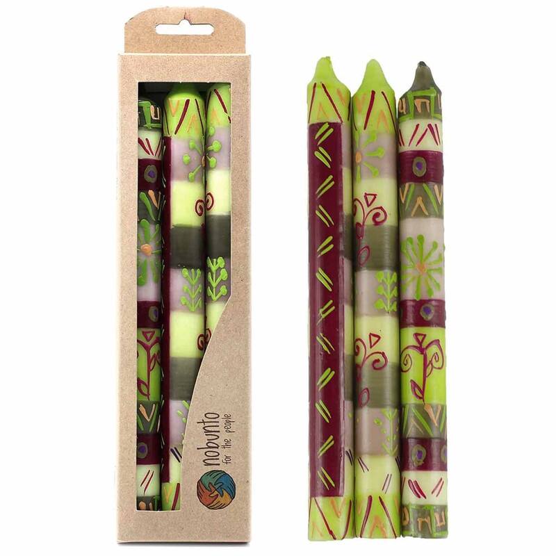 Hand Painted Candles in "Kileo" Design (Set of 3)