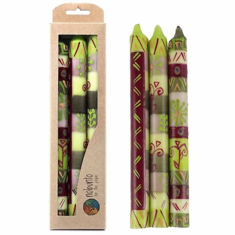 Hand Painted Candles in "Kileo" Design (Set of 3)