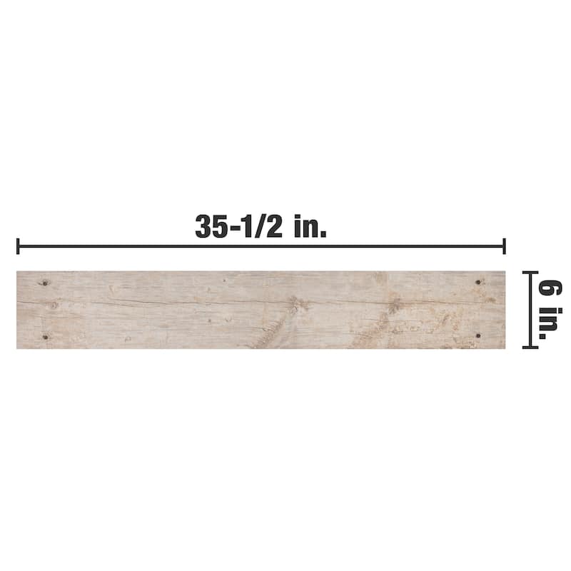 Merola Tile Bois Natural 6" x 35-3/8" Porcelain Floor and Wall Tile
