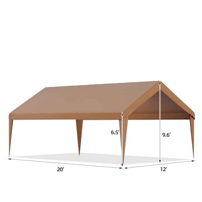 Heavy-Duty Carport Replacement Canopy, Rainproof & UV-Resistant, Canopy Only (Frame Not Included), Ideal for Cars