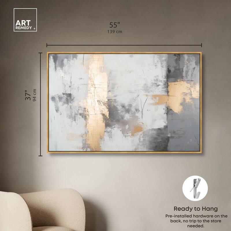 Gilded Gray III Canvas by Art Remedy