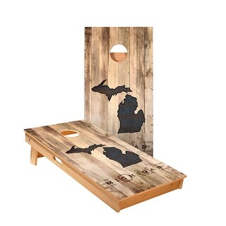 Michigan Rustic Cornhole Boards