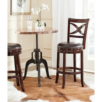 SAFAVIEH Vickey Walnut/ Brown 29-inch Bar Stool - 22" x 23.5" x 46" - 22Wx24Dx46H