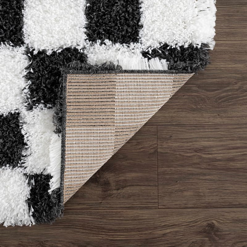 Hauteloom Atira Living Room, Bedroom Area Rug - Contemporary - Plush Pile - Light Gray,Cream - 7'10" x 10'3"