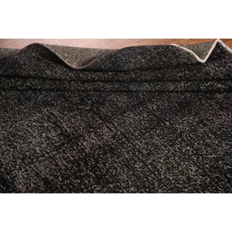 Distressed Over-Dyed Anatolian Turkish Vintage Handmade Wool Carpet - 4'10" x 13'3"