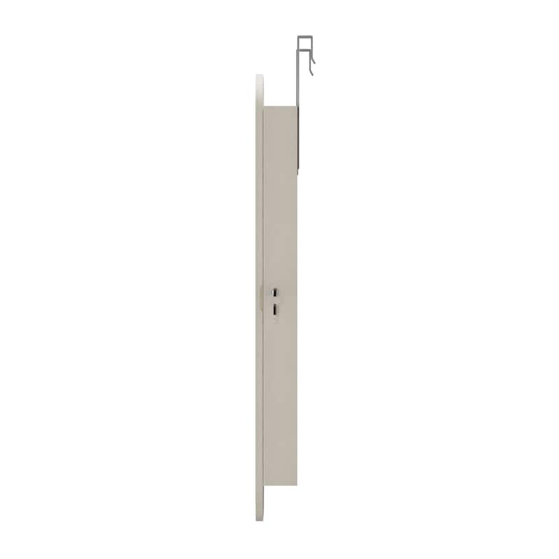 Jewelry Armoire Organizer with Full Length Mirror, Door or Wall Mounted,Lockable Storage Cabinet, Interior Mirror, White