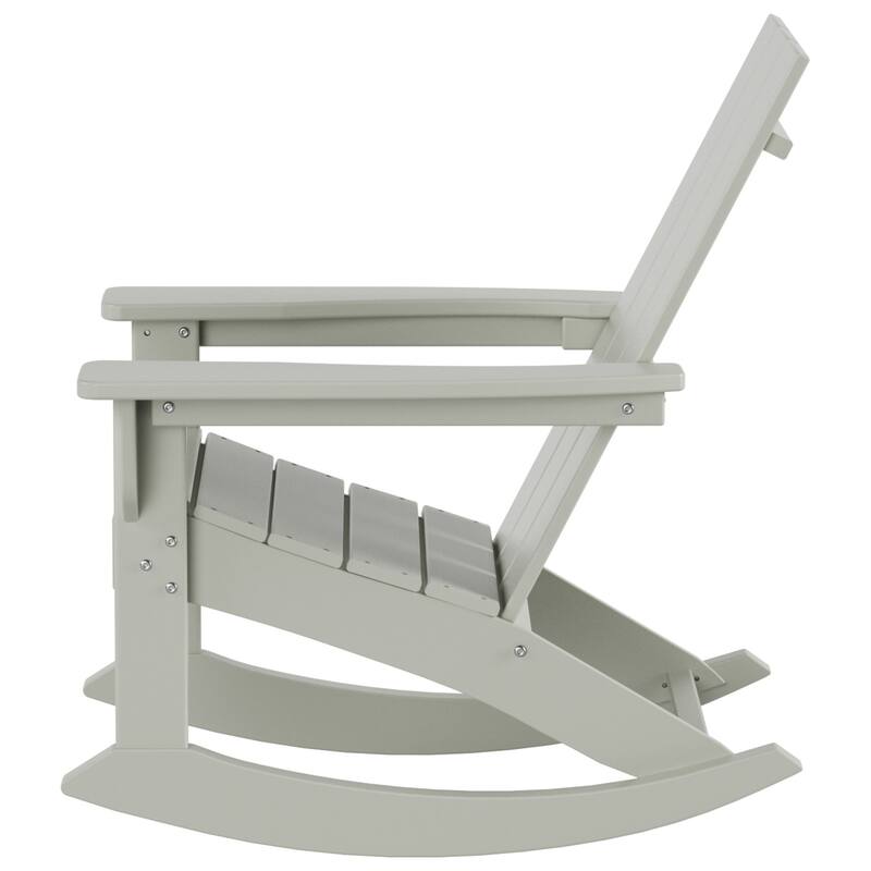 Shoreside Modern Eco-Friendly All Weather Poly Adirondack Rocking Chairs (Set of 2)