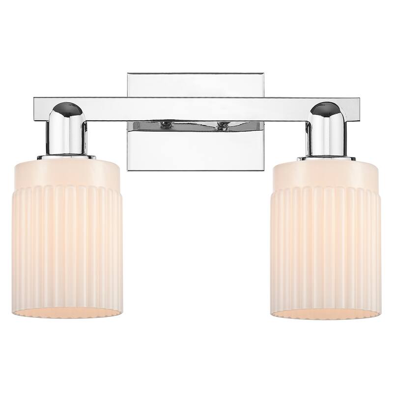 Innovations Lighting Endless Possibilities Arcadia - Hadley - 2 Light 16" Bath Vanity Light - Polished Chrome/Matte White