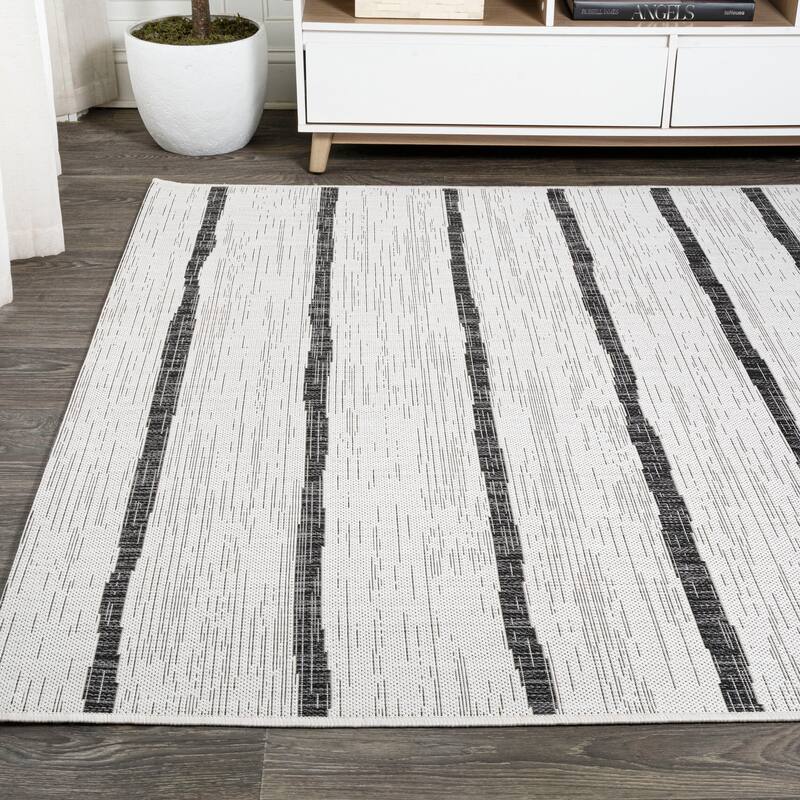 JONATHAN Y Andratx Berber Stripe Indoor/Outdoor Area Rug