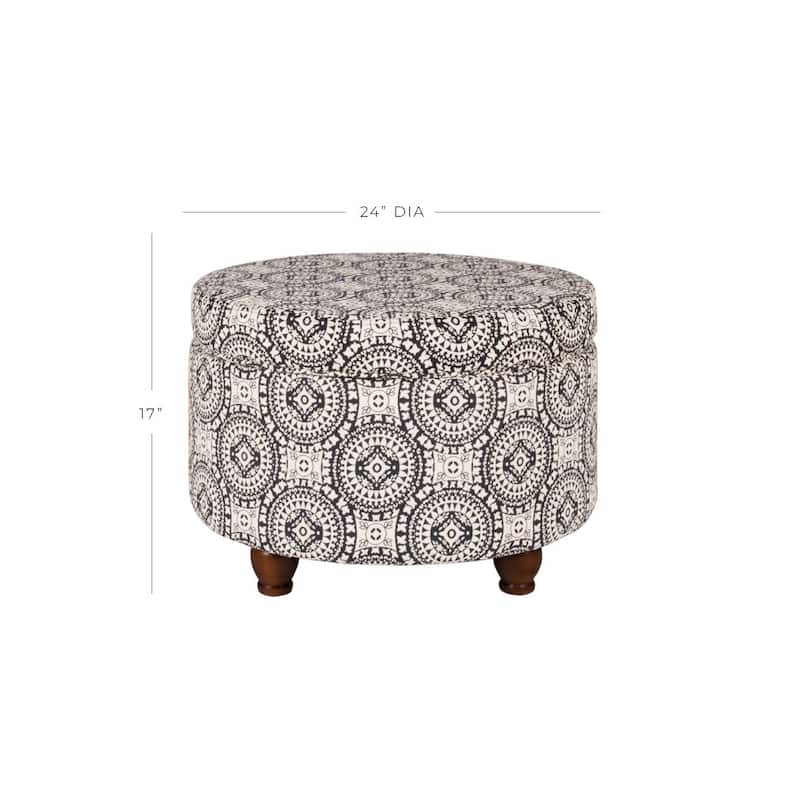 HomePop Round Storage Ottoman