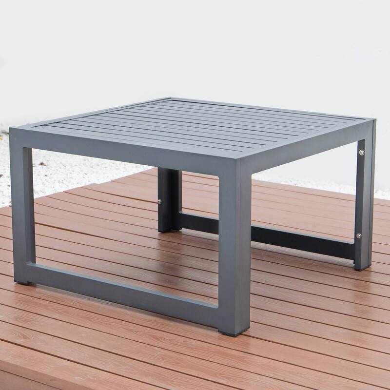 Chelsea 5-Piece Modern Armless Patio Sectional and Coffee Table for Patio Garden Summer Yard Porch