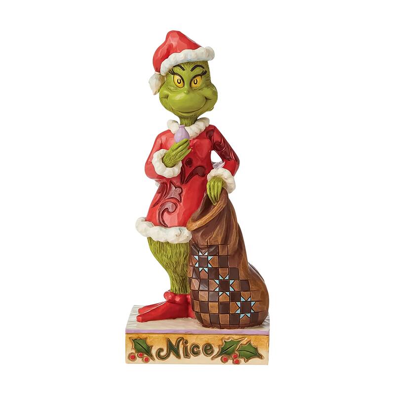 Dept 56 Two Sided Naughty and Nice Grinch Christmas Figure
