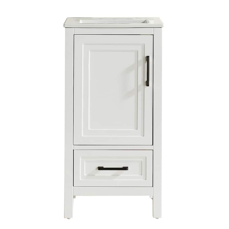 Fully Assembled 18" Freestanding Single Bathroom Vanity with Top