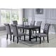 preview thumbnail 1 of 28, Roundhill Furniture Leviton Antique Black Finished Wood 7-piece Dining Set Grey