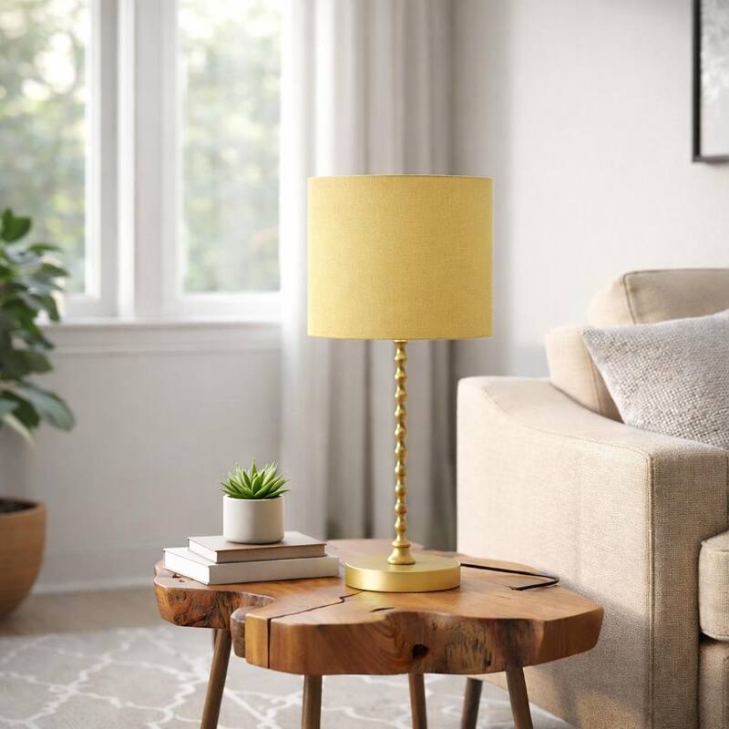 Finest Gold Painted Table Lamp with Twisted Base