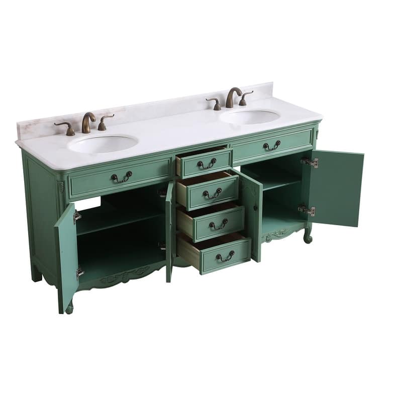 72" Double Bathroom Vanity Sink