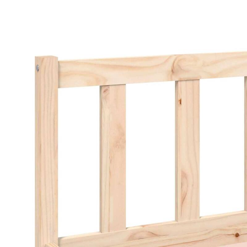 vidaXL Bed Frame Natural in Solid Pine Wood