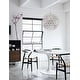 preview thumbnail 12 of 47, Modern Dining Chair with Woven Paper cord Seat, Solid Wooden Farmhouse Y Back Elbow Side Chair