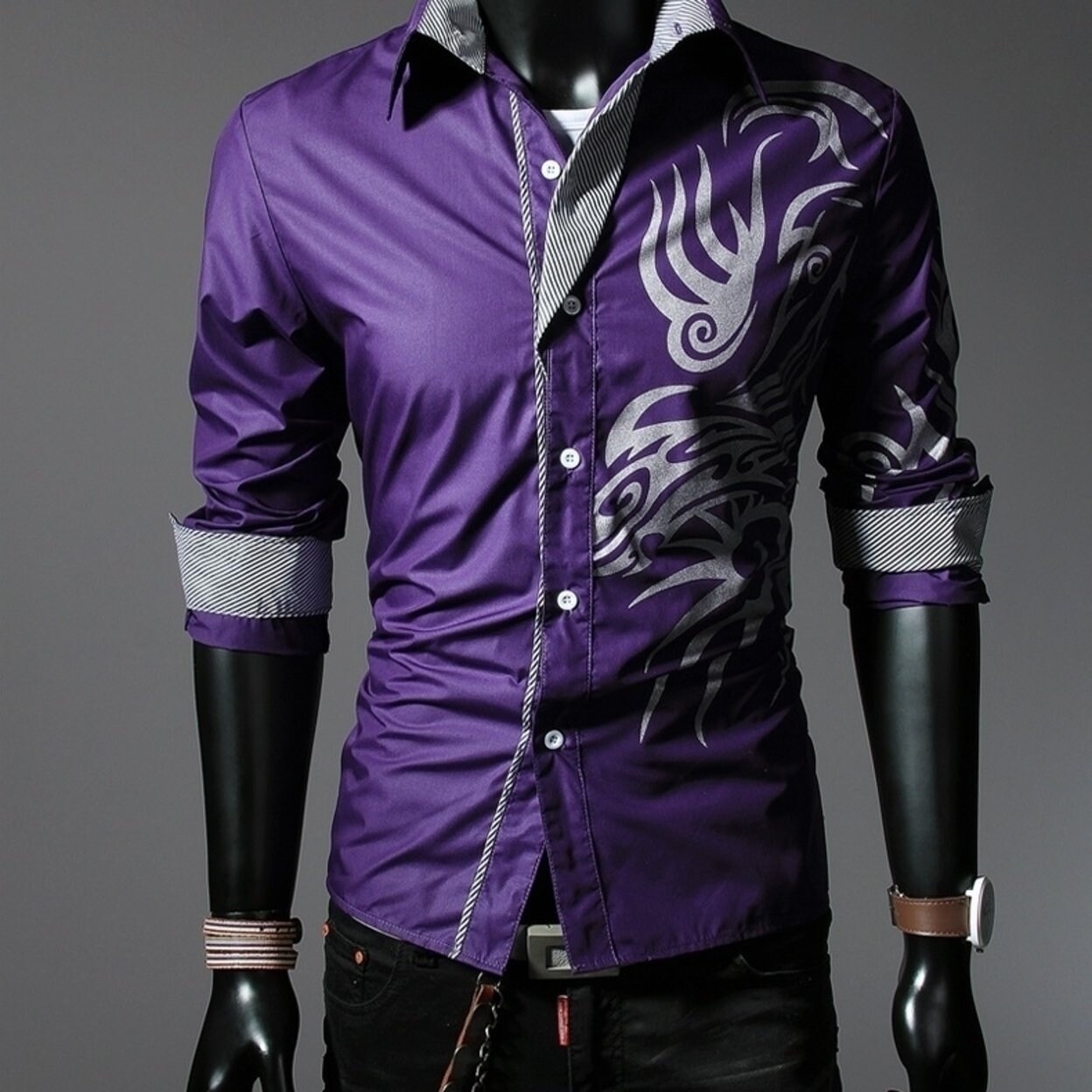 Shop Mens Long Sleeved Casual Shirts Aliexpress Explosion
