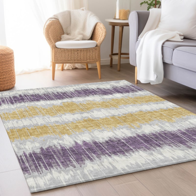 Machine Washable Indoor/ Outdoor Chantille Contemporary Ombre Rug