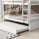 preview thumbnail 9 of 22, Full Over Full Rubber Wood Bunk Bed with Trundle(Twin),Convertible to 2 Full Size Beds