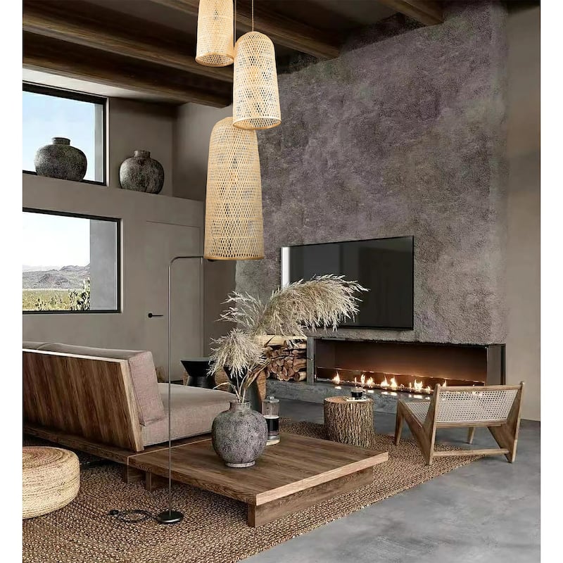 Three Lights Rattan Pendant Light
