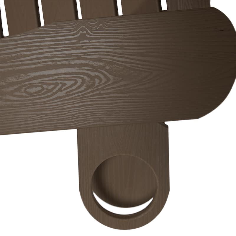 LUE BONA Outdoor Plastic Poly Weather Resistant Patio Adirondack Chair 1-Pack - 35"D x 30"W x 36.2"H