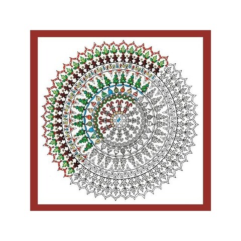 Design Works Zenbroidery Fabric 10x10 ChristmsMndl