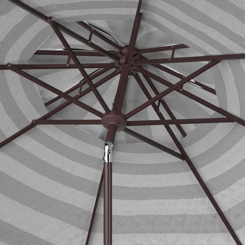 SAFAVIEH Outdoor Janiah Fashion Line 9Ft Double Top Umbrella, Base Not Included