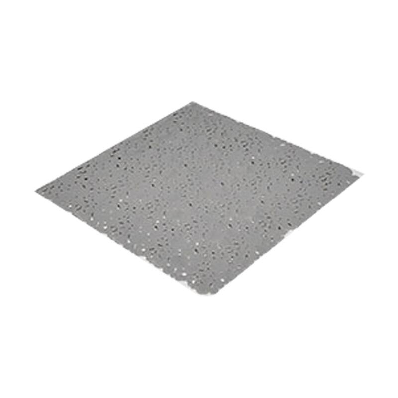 Bubbles Non-Slip Square Shower Mat 20 L X 20 W - Solid Pearly Gray
