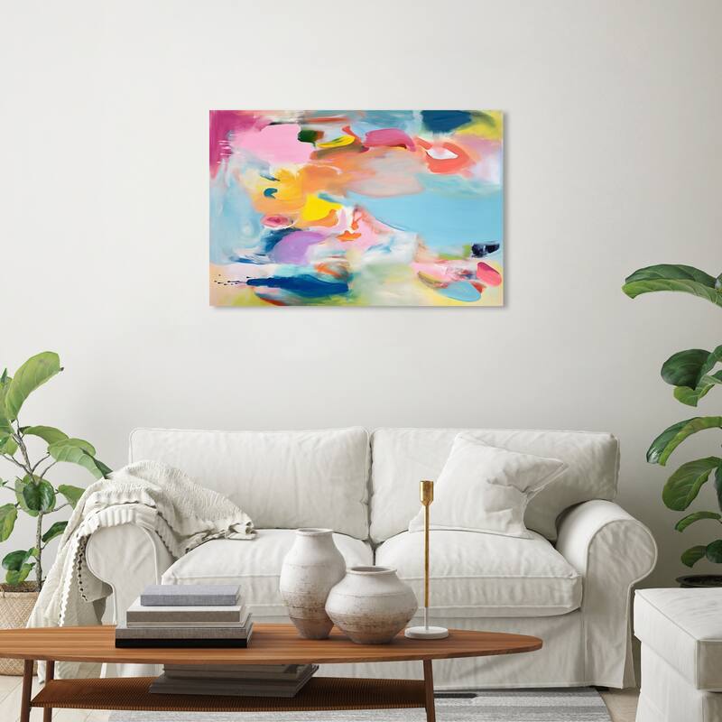 Wynwood Studio Abstract Colorful Ponds Blue and Modern & Contemporary Wall Art Canvas Print - 20 x 30