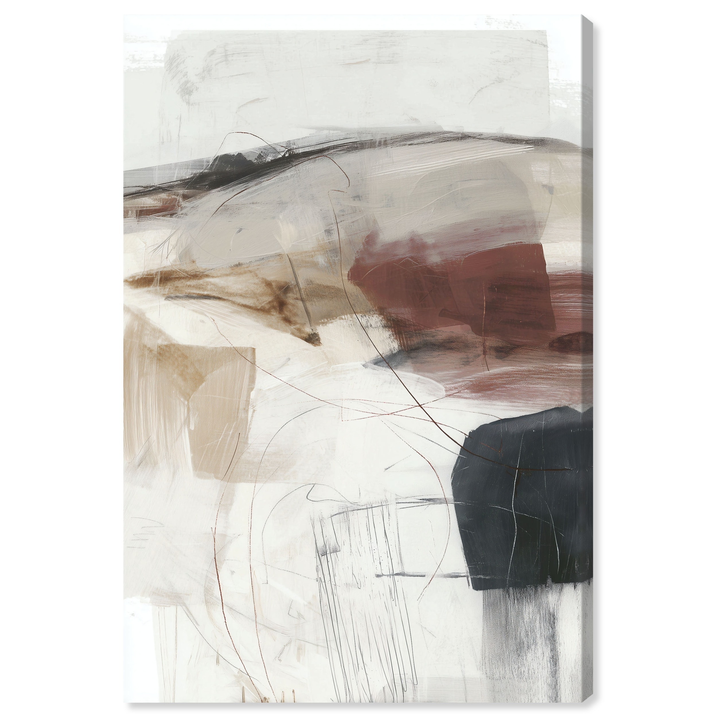 Urban Core I Boho Abstract Art Canvas Print by Art Remedy
