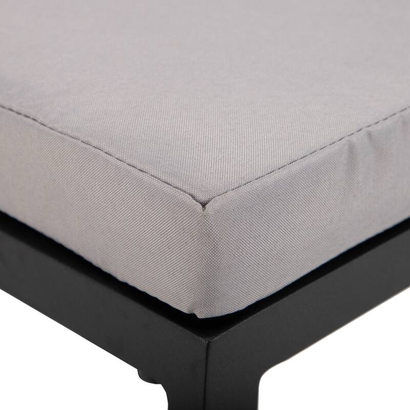 Patio Bar Stool in Powder-Coated Aluminum Frame with Removable Cushion Set of 4