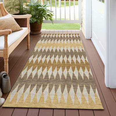 Machine Washable Indoor/ Outdoor Chantille Contemporary Rug