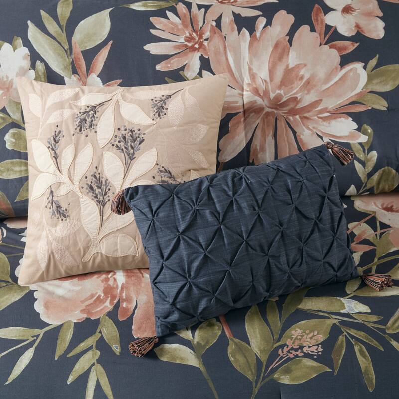 GDF Studio - Camillia 8-Piece Cotton Comforter Set with Decorative Pillows