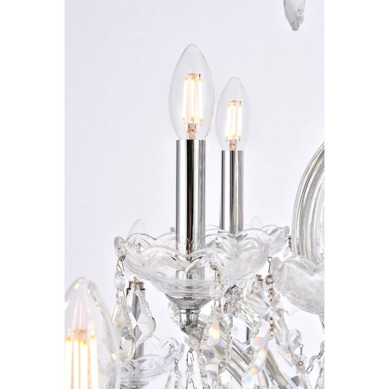 Fleur Illumination Collection Chandelier D:36in H:36in Lt:24 Chrome Finish
