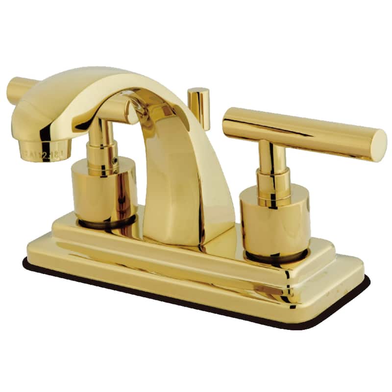 Kingston Brass Manhattan 4 in. Centerset Bathroom Faucet - Polished Brass
