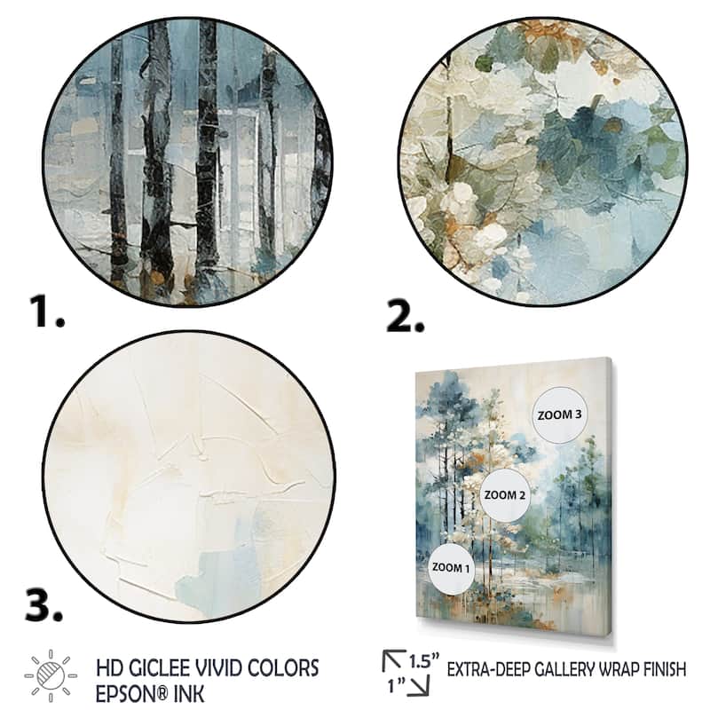 Designart "Pine Tree Enchanted Forest II" Tree Pine Framed Wall Decor