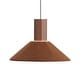 preview thumbnail 1 of 1, Golden Lighting Faroe 13in Integrated LED Pendant in Coffee/Black Felt - Brown