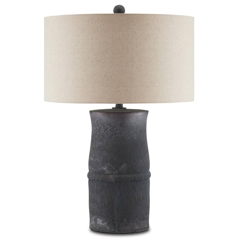 Currey & Company Croft Black Table Lamp - 30"h x 20"dia