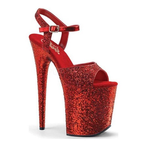 red glitter pleasers