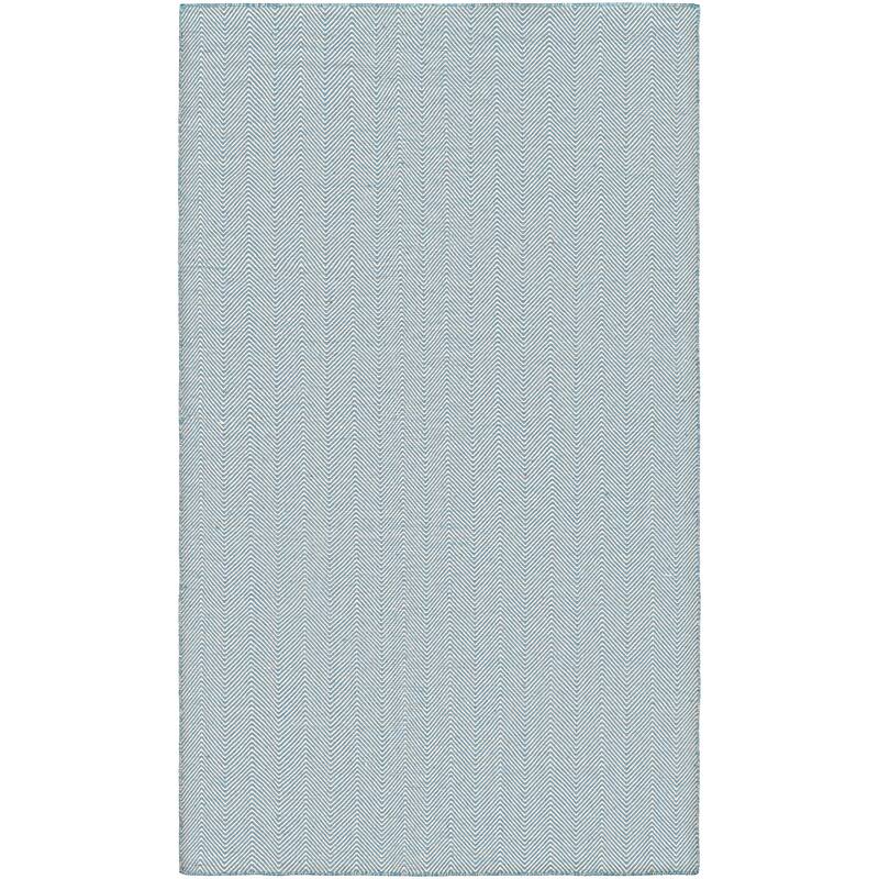 Handmade Villa Chevron Indoor/ Outdoor Reversible Area Rug - 8' x 10' - Denim