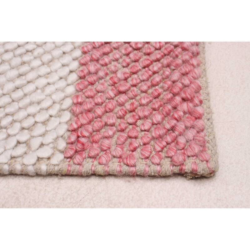 ECARPETGALLERY Braid weave Sienna Cream Wool Rug - 4'0 x 6'0