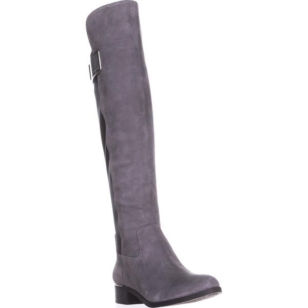 Calvin Klein Cyra Dress Back Stretch Riding Boots, Shadow Grey/Black - 6 us / 36 eu