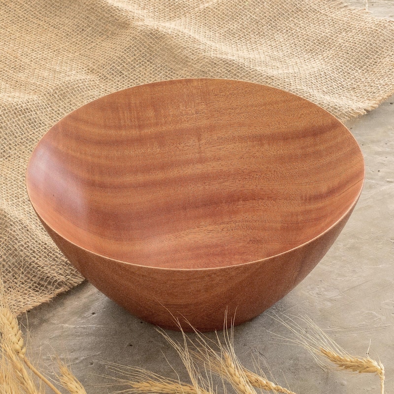 Novica Handmade To The Table Mahogany Wood Serving Bowl (9 Inch)