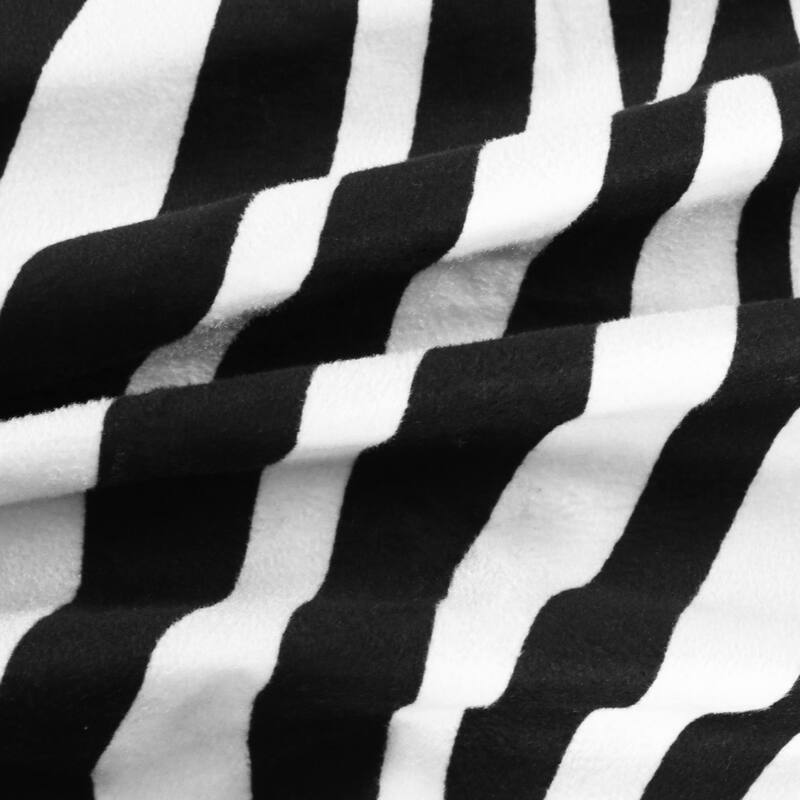 Handwoven Zebra Printed Square Throw Pillow - 18" - Black and White