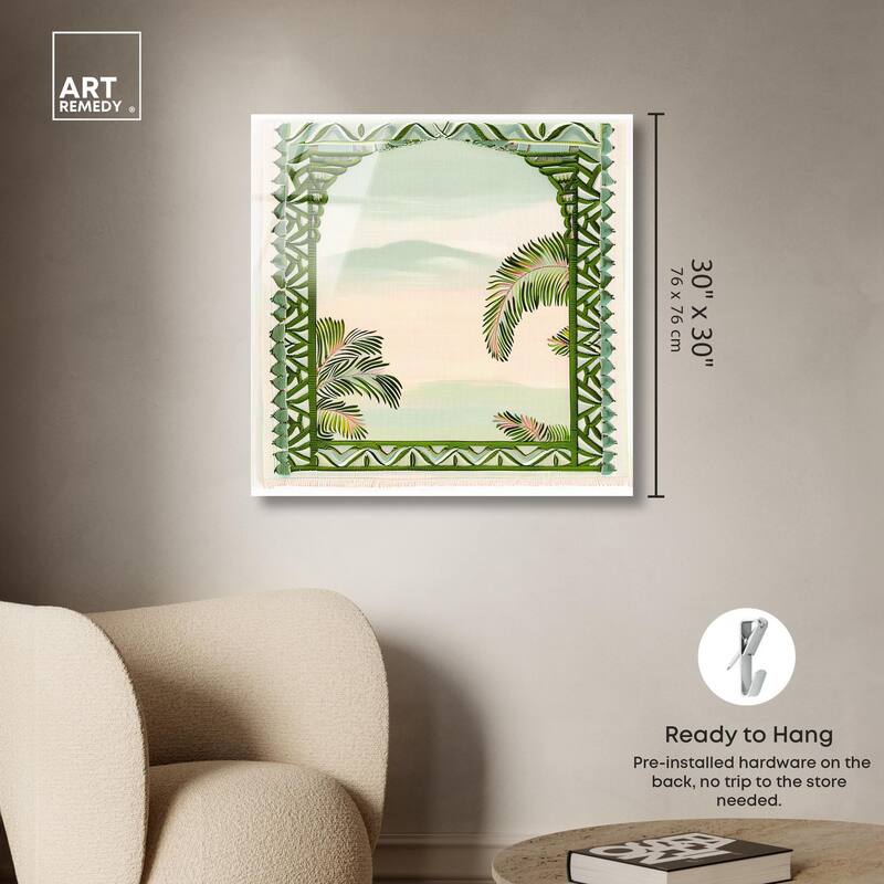 Palm View Vista Acrylic by Art Remedy, Ready to Hang