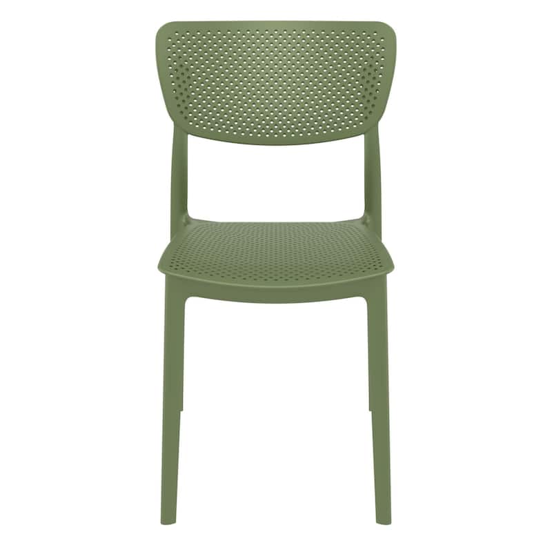 33" Olive Green Stackable Patio Dining Chair