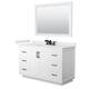 Option White, Black Trim, White Quartz Top